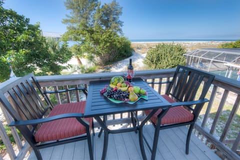 Deck Dining and View to Beach - Shells and Sunshine
