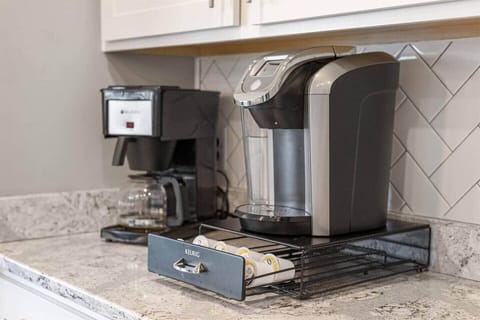 Coffee by the pot with Bunn or by the Mug with Keurig 