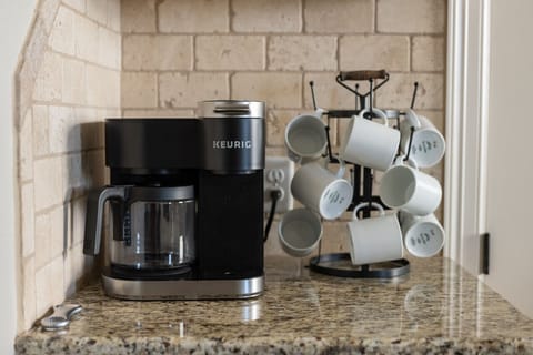 Our fully stocked coffee bar