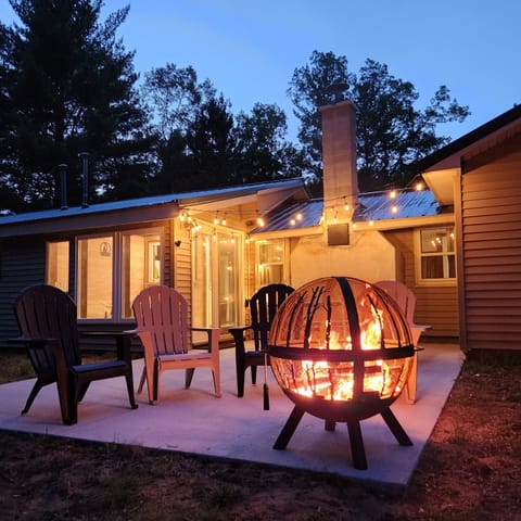 Enjoy a peaceful evening out back at River Bear Retreat!