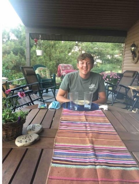 Deck featuring our son Charlie