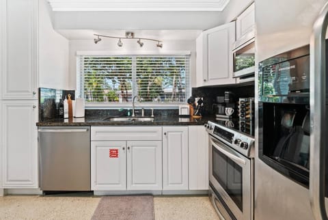 Dinnerware, flatware, and every utensil you will need for a comfy stay