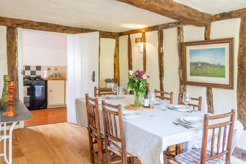 Ground floor: DIning room leading through to kitchen