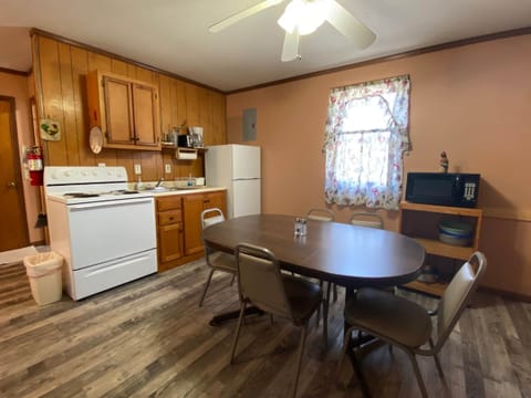 Cabin 9 - kitchen and dining area