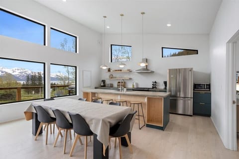 Enjoy Alaskan views while dining in.