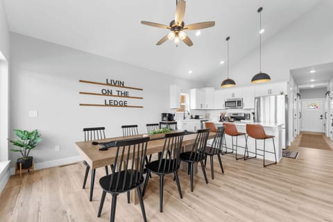 Plenty of spots for everyone to dine together and plan the day ahead.