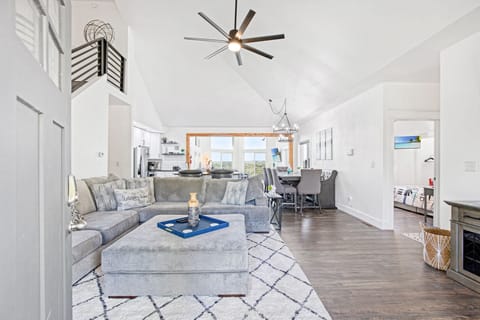 High ceilings throughout create open space with natural light.