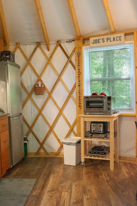 Our fully-stocked kitchen includes a cooktop, toaster oven, microwave & toaster.