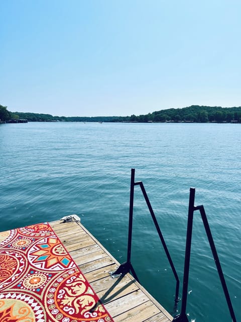 Great water view and large swim decks on dock
