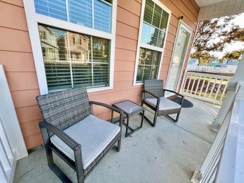 Front patio for enjoying the sunshine and relaxing outside
