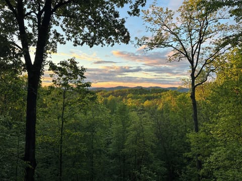 Balcony view sunset