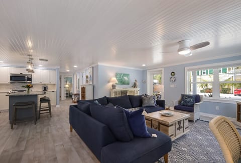 Open concept living and dining space