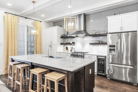 Huge custom kitchen with Viking Stove.