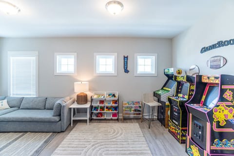 Game Room: Entertain with retro arcade games and vibrant decor—fun for all ages awaits!