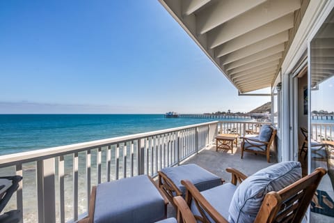 View of the Malibu Pier from the deck.