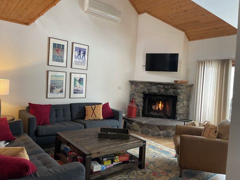 Large common space. Coffee table has a ton of games on bottom shelf. 😊