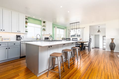 Fully stocked modern kitchen