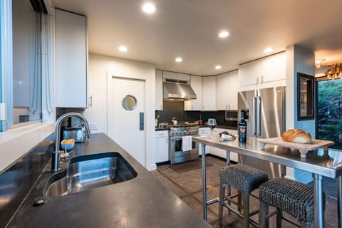 This commercial like kitchen is the perfect place to prepare a feast!