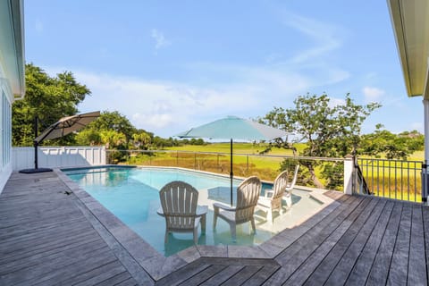 Enjoy the complete privacy of the backyard