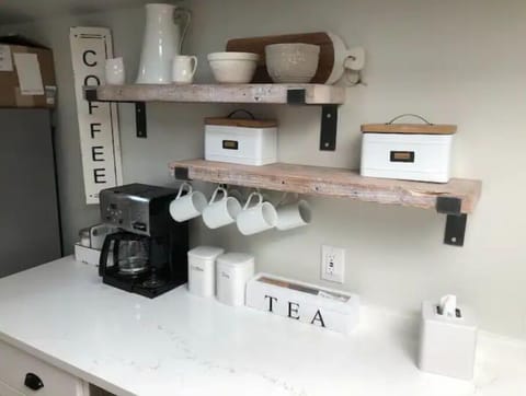 All the coffee makings are readily available.