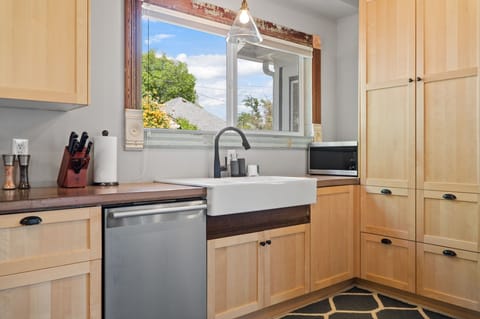 Plenty of pantry space for your groceries.  Salt, pepper, oil provided. 