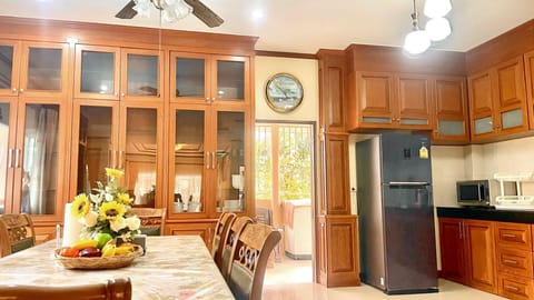 open kitchen and dining area