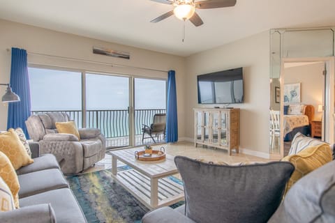 Gulf front living room.