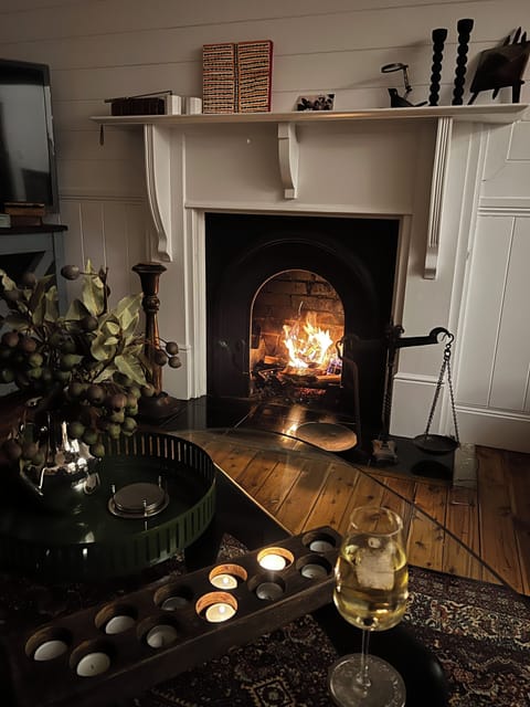 Fireplace in addition to central heating