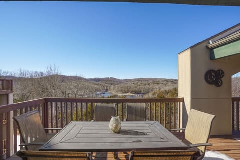 Relax and soak up the breathtaking view of the lake from the comfort of your outdoor seating area