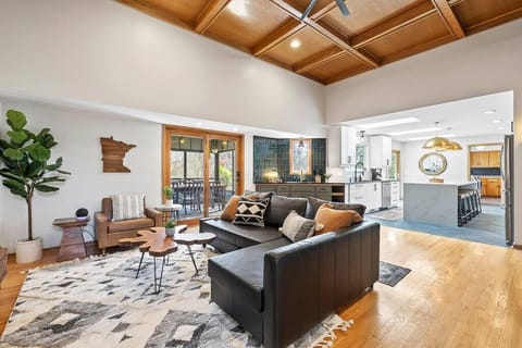 Cozy living room with 70" HD tv, and pull out couch- Great for just kicking your feet up!