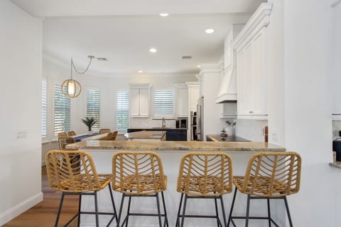 Kitchen with bar seating