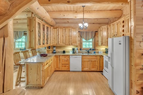 Indoors, Hardwood, Kitchen, Refrigerator, Floor