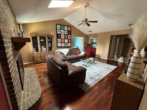 Walk in to a spacious living room. 