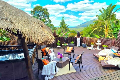 Indulge in a romantic tropical getaway at our stunning spa. Adorned with tropical decor and surrounded by beautiful views, our spa offers a serene escape. Listen to the vibrant songs of parrots as you unwind with our luxurious treatments