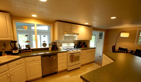Fully stocked spacious kitchen with all the amenities your family could need.