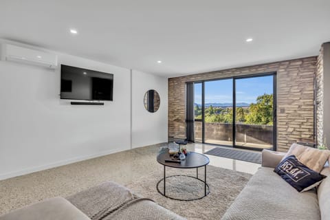 Living area with mountain views