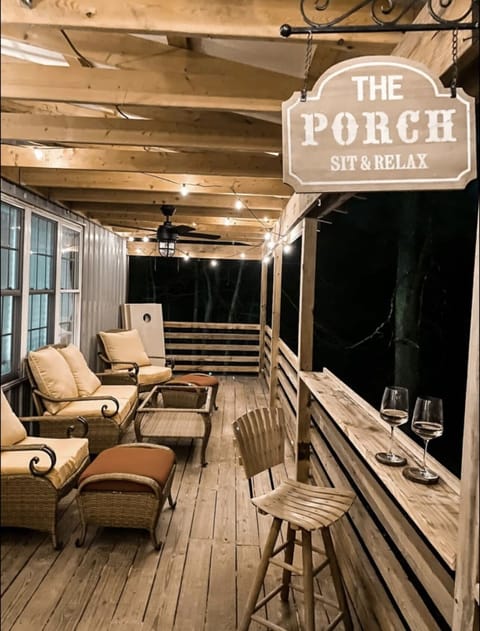 Sit and take in the views on the covered deck rain or shine,
