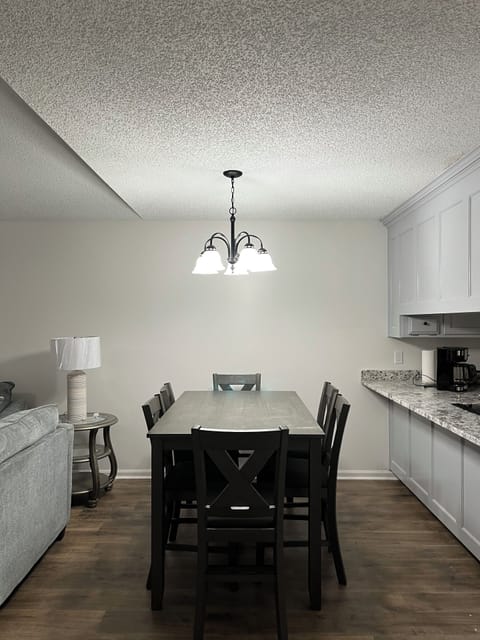 Dining table for six.