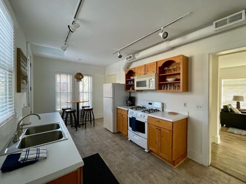 Kitchen from main bedroom entry