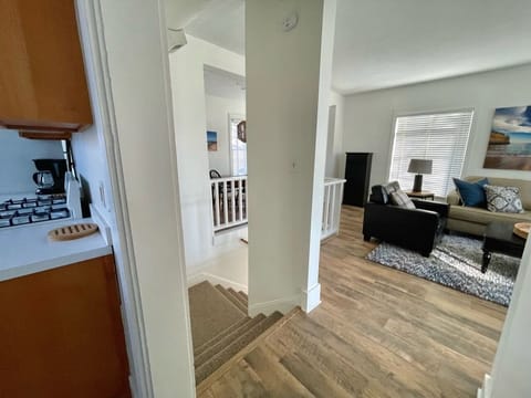 Stairwell entry from kitchen