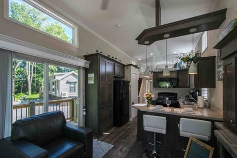living room and kitchen view