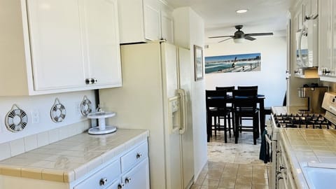 Kitchen opens up into the dining room