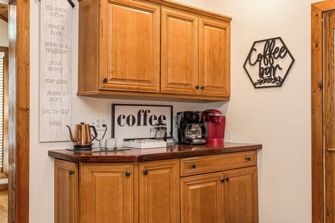 Tea and coffee lovers, we've got you covered with our dedicated coffee/tea bar.