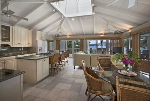 The spacious kitchen and living room areas!