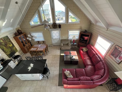 Open living room/ dining room/ kitchen (from loft)