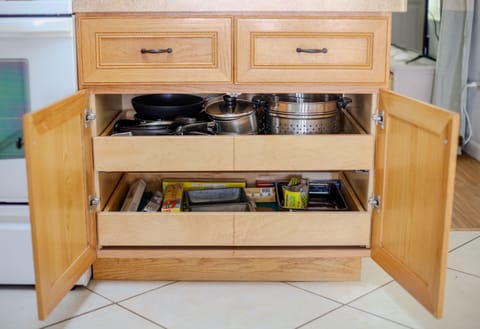 Fully stocked kitchen