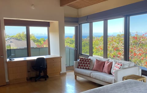 Ocean and Island View from Master Bedroom and Workspace