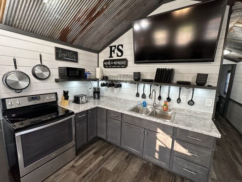 Fully stocked kitchen