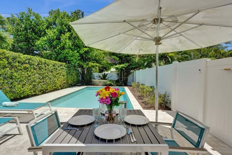 Backyard oasis to enjoy with friends and loved ones. Pool is completely private