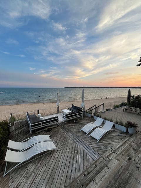 Lower deck above the private beach